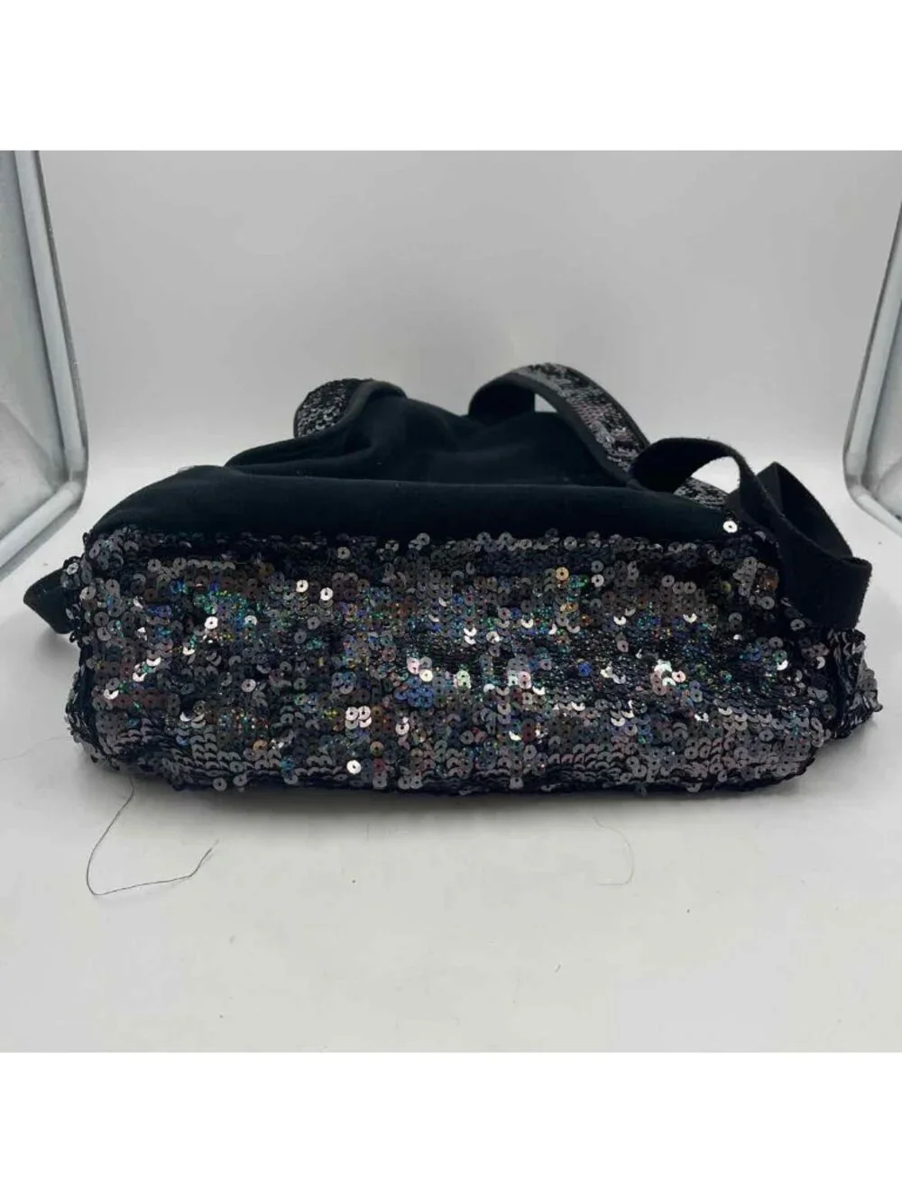 Pink Women's Black Sequined Backpack